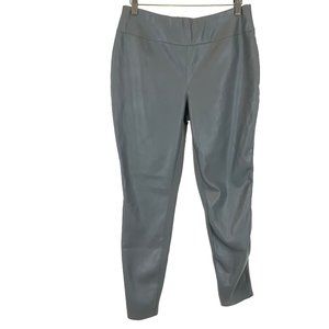 Size 8 GILI Gray Faux Leather Ponte Leggings